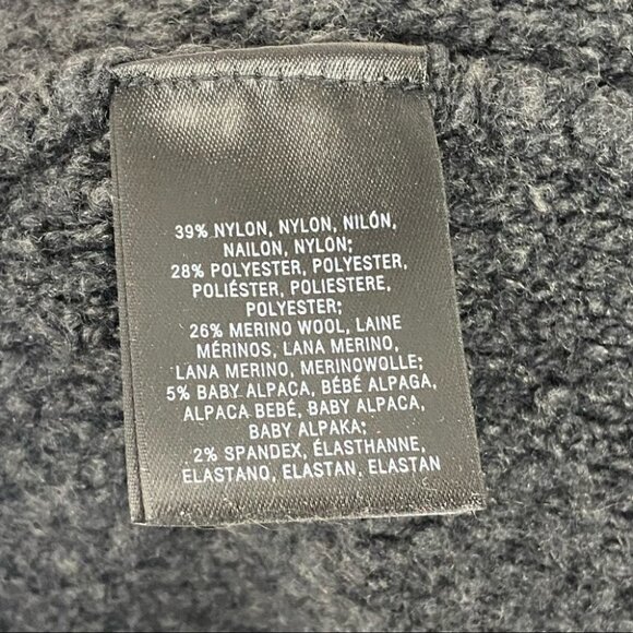 Anthropologie Alpaca Merino Wool Simone Sweater Grey Size XS Knit V-Neck Boho - Picture 9 of 13